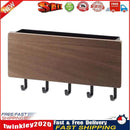 Wooden Wall Hanging Shelf Key Rack Sundries Storage Box Organizer (Black) Newly