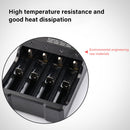 USB Battery Charger 4.23V 4-Slot Independent Charger for Rechargeable Batteries