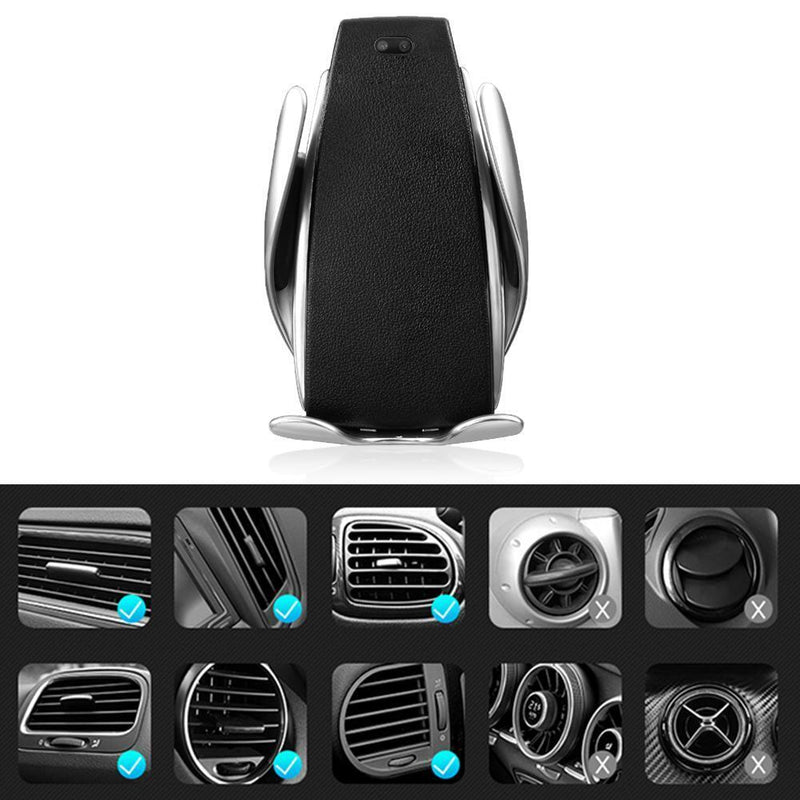 YHe Magic Clip S5 Car Cell Phone Storage Rack Qi Wireless Car Phone Charger Mobile H