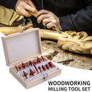 15x Woodworking Milling Cutter Router Bit Cutting Tools for Wood (1/4 inch)