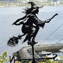 Witch Wind Direction Indicator Garden Metal Stake Weathervane Windmill (A) Newly