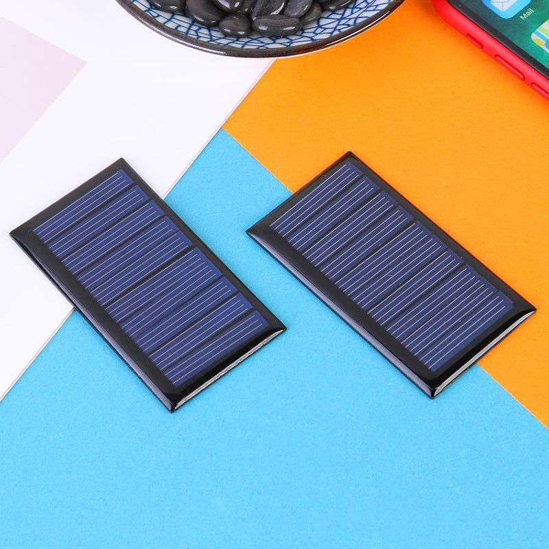 0.3W 5V 60mA Solar Panel Polycrystalline Cell Panel for 3.6V Battery (2pcs)