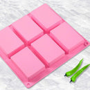 6 Cavity Silicone Rectangle Soap Mould Homemade DIY Mold Cake Making A8F4 hot.