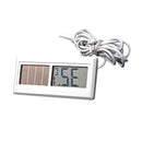 Potable Solar Powered Digital LCD Thermometer -50°C ~ 150°C Sensor Cable 1Mv