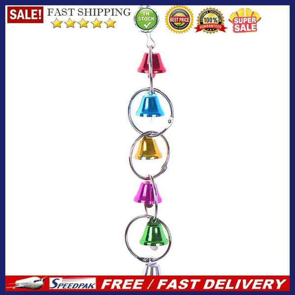 Pet Bird Ring Bell Parrot Toys Hanging Squirrel Parakeet Cage Toys