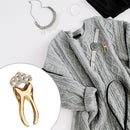 Fashion Women Costume Brooches Rhinestone Crown Tooth Pin Jewelry (C1377GO)