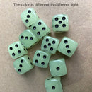 6pcs Luminous Dice Round Corner Dots Night Bar Supplies KTV Game Club Sieve