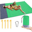 Portable Picnic Mat Outdoor Travel Waterproof Beach Blanket (Green+Grey) Newly