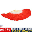 Chinese Folk Art Silk Veil Bamboo Short Dancing Fan for Belly Dance Red Newly