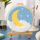 Punch Needle DIY Needlework Wool Poke Embroidery Kit with Yarn Home Decoration