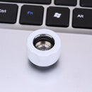 G1/4 Thread Quick Fixing Hard Tube Connector for PC Water Cooling(White)
