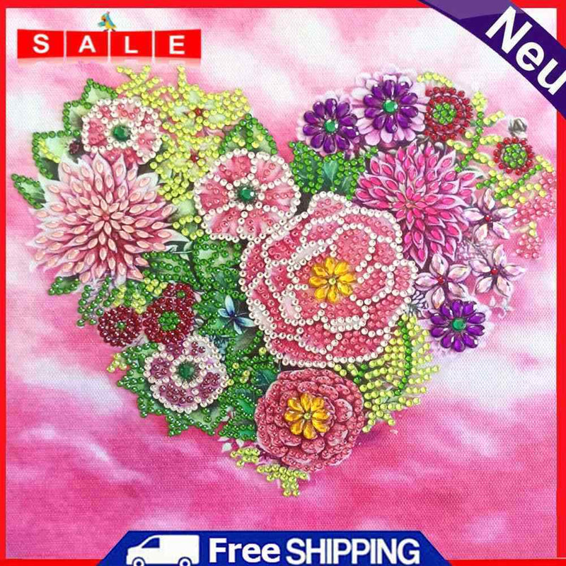 Diamond Painting Kit Heart Partial Special Shape Drill Rhinestone DIY Wall Art