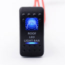 For Boat Marine ATV UTV Dual Blue Backlit ROOF LED LIGHT BAR Rocker Switch 5 Pin