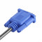 VGA Splitter Cable 1 Computer to Dual 2 Monitor Male to Female Wire (Blue)
