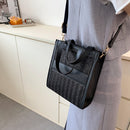 Woven Straw Totes Shoulder Bag Leather Simple Women Lady Totes Handbag Purse