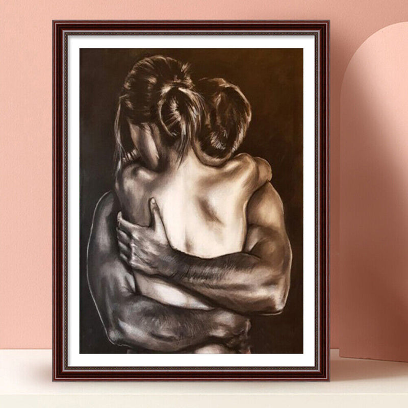 5D DIY Full Round Drill Diamond Painting Lover Hug Home Decor Handmade Character