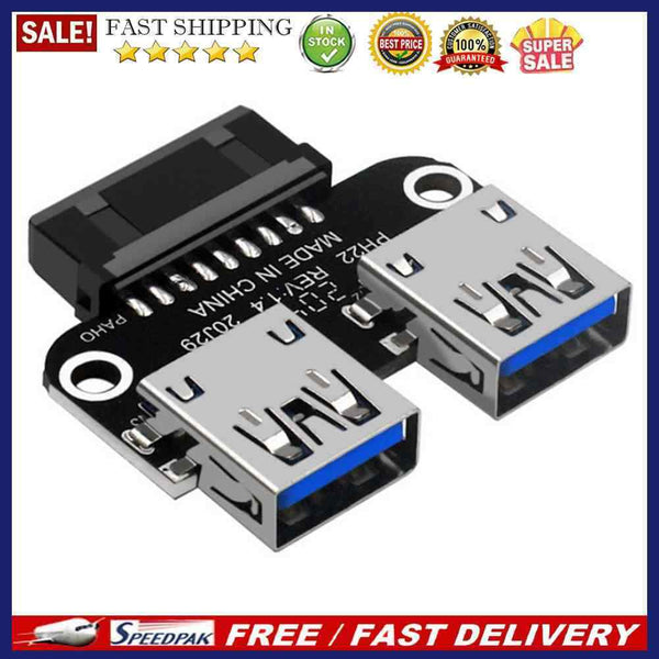 USB 3.0 Motherboard Adapter USB 3.0 19 20 Pin Female to Dual USB 3.0 A Female