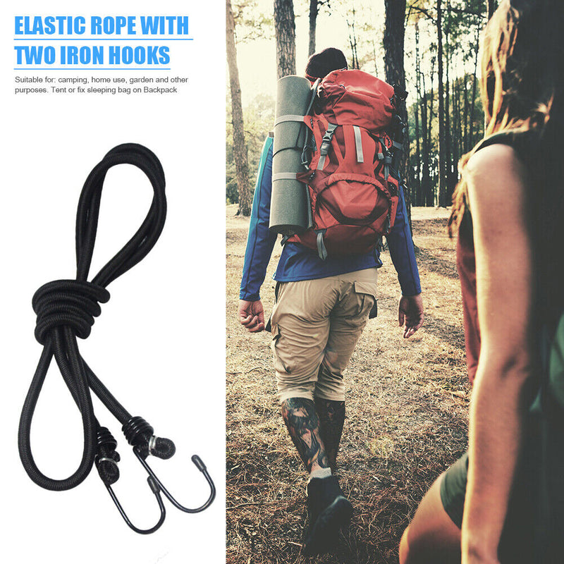 1.2m Outdoor Camping Hiking Bungee Rope Elastic Luggage Tent Kayak Boat Cord