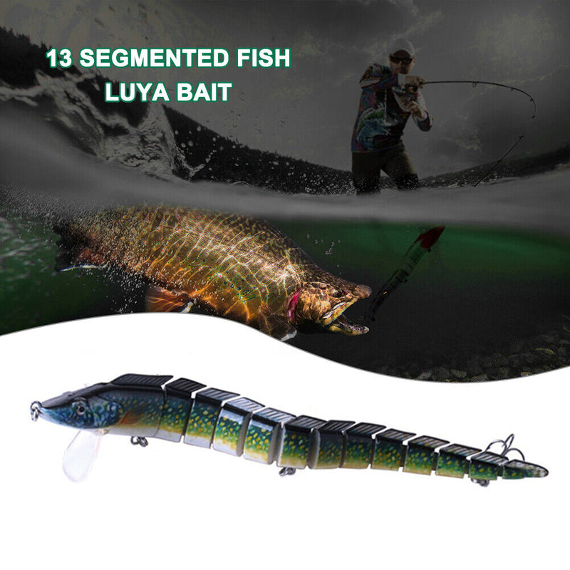 23cm 46g Simulation Fishing Lures Artificial Wobbler 13 Segments Bait (C) Newly