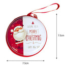Xmas Santa Claus Round Change Coin Purse Cash Box Candy Gift Storage Bag Zipper
