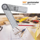 Plastic 360 Degree Pointer Protractor Angle Ruler School Office Drafting Supply