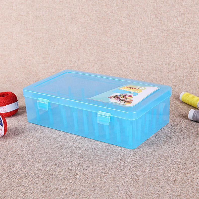 42 Spools Reels Sorting Storage Box Fishing Line Gear Container Case (Blue)