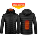 Smart Heated Jackets Winter Warm Thermal Outdoor Electric 9 Heated Hooded Coat