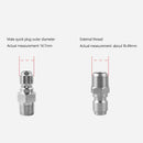 1 Pair 3/8 Threaded Male to Quick Connect Plug Fittings Pressure Washer Ada
