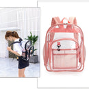 Casual Large Capacity Clear Shoulder Backpack PVC Waterproof Portable Schoolbag