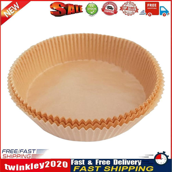 50pcs Air Fryer Paper Liner Steaming Oven Baking Oil Paper Mats (20x4.5cm) Newly