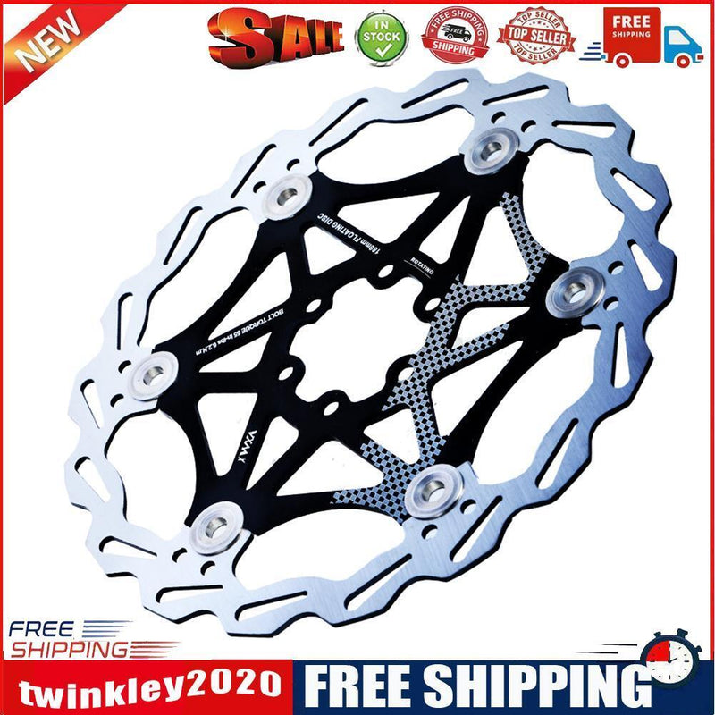 Mountain Bike Bicycle Floating Disc Brake Rotor Cycling Parts (160mm Black)