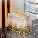 Organize 6 Hook Metal Mug Holder Mug Cups Stand Storage Rack Holder Cup Rack