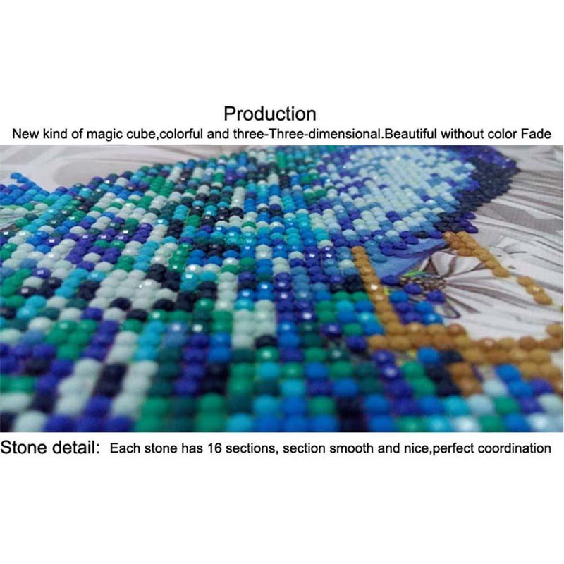 5D DIY Diamond Painting Purple Flowers Cross Stitch Embroidery Mosaic Kit Newly