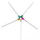 50pcs 5.5cm Colorful Round Straight Iron + Plastic Head Bead Needles S