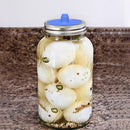 Wide Mouth Mason Jar Lids Silicone Seal Cover Pickles Ferment Cap (Blue) Newly