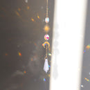 Crystal Sun Moon Hanging Meatal Pendant Home Car Decor (B)