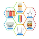 Detachable Rainbow Water Bottle Cup Mug Glass Washing Cleaning Sponge Brush J5X4