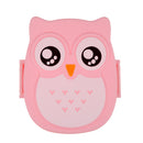 Cartoon Owl Lunch Box Food Fruit Storage Container Portable Bento Box(Pink) UK