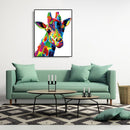 Frameless DIY Hand Painted Color Giraffe Painting By Numbers Picture Wall Decor