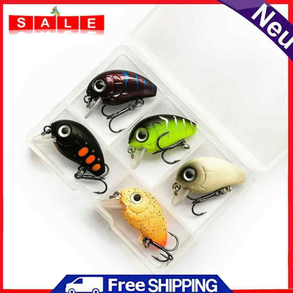 5pcs/Set 30mm 2.05g Mini Crankbaits Fishing Sinking Wobbler for Pike Trolling