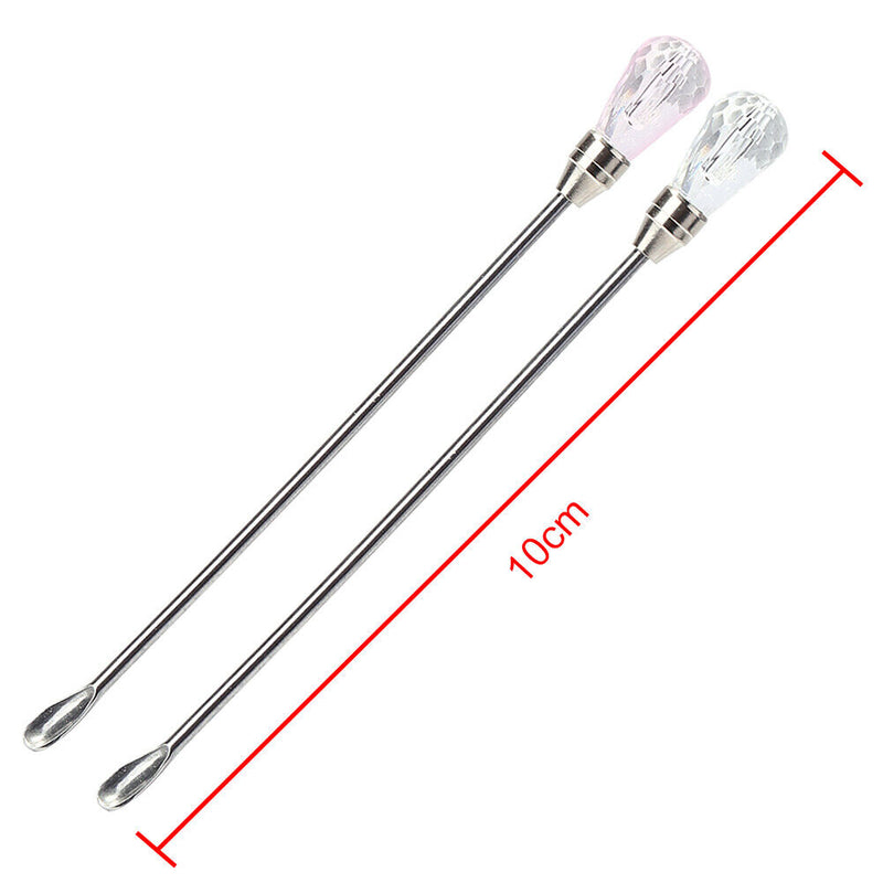 Stainless Steel Mixing Spoon Melted Wax Pills Bead Stirring Stick (White) Newly