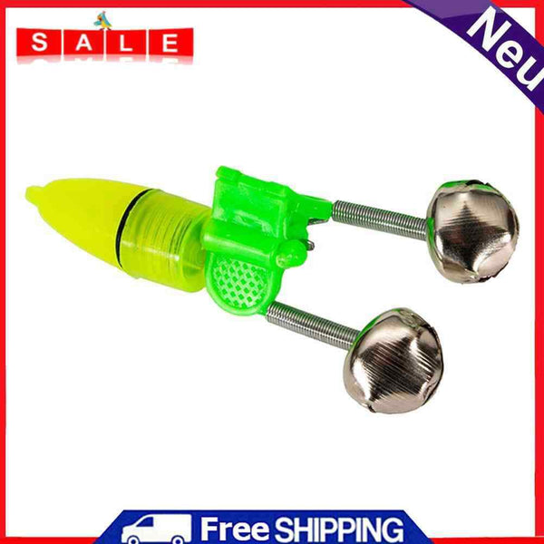 20pcs Night Fishing Rod Bite Alarm Light Bells Ring Indicator (Light Green)