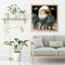 DIY Eagle and Wolf Frameless Oil Paint by Numbers Kit Handpainted Home Decor
