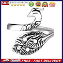 Household Crochet Loop Adjustable Knitting Women Alloy Opening Peafowl Ring