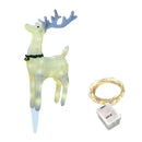 Christmas Light Deer Ornament Decor Light-Up Deer With Scarf Holiday Decor`