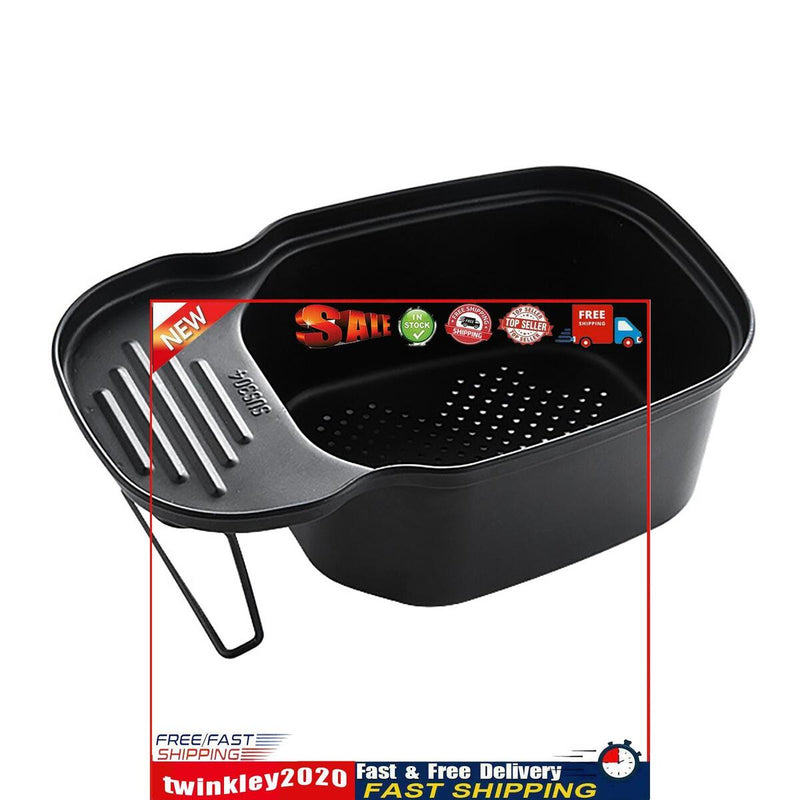 Sink Drain Basket Corner Waste Drainer Food Catcher Strainer (2 Black) Newly