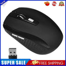 2.4GHz Wireless Optical Mouse 6 Buttons USB Receiver 2000 DPI Mice (Black)