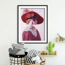 Special Shaped 5D Lady with Bowler Hat Kit DIY Diamond Painting (Y146) Newly