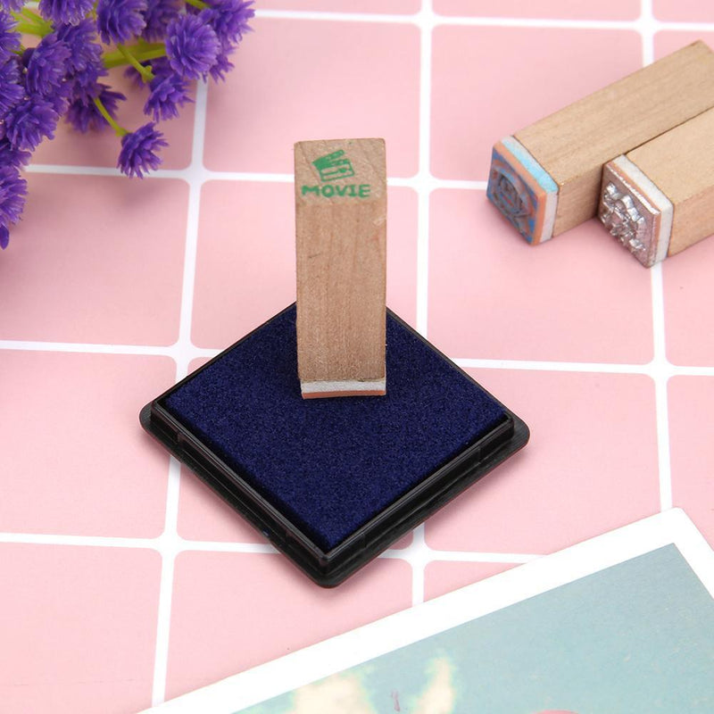 Fingerprint Square Inkpad for DIY Scrapbook Card Paper Craft Stamp (Blue) Newly