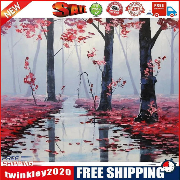 Red woods 50x40cm Oil Paint By Numbers Picture DIY Painting HY2106026